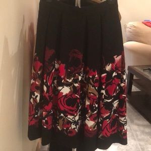 Lagerfeld Black and red floral skirt